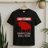 San Fermin Pamplona Bull Run Spain Bull Fighting Festival T-Shirt thumb 2