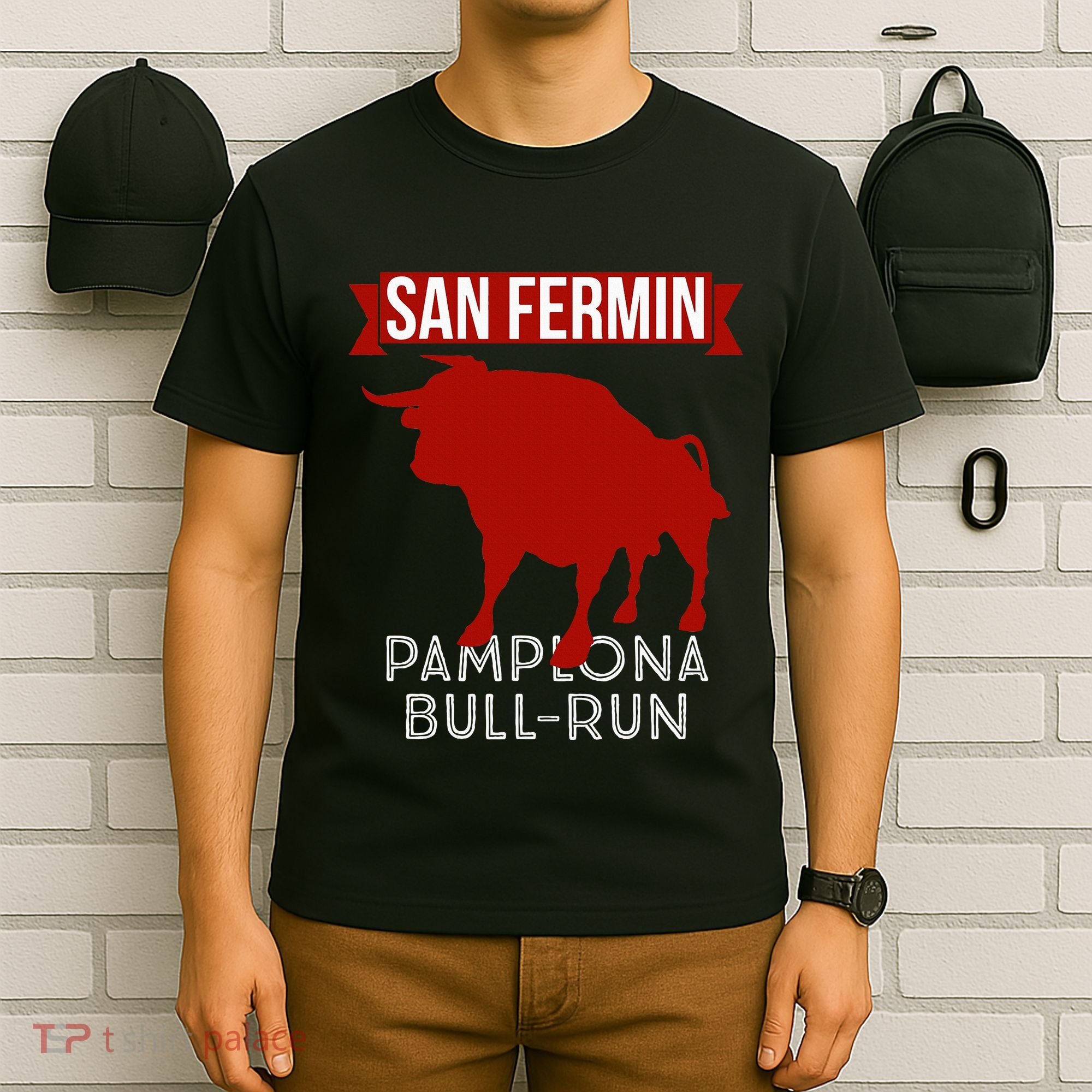 San Fermin Pamplona Bull Run Spain Bull Fighting Festival T-Shirt