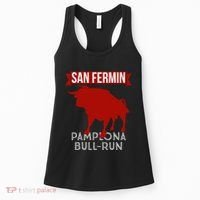 San Fermin Pamplona Bull Run Spain Bull Fighting Festival Women's Tank Top thumb 0