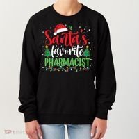 SantaS Favorite Pharmacist Christmas Nursing Santa Hat Gift Women's Sweatshirt thumb 0