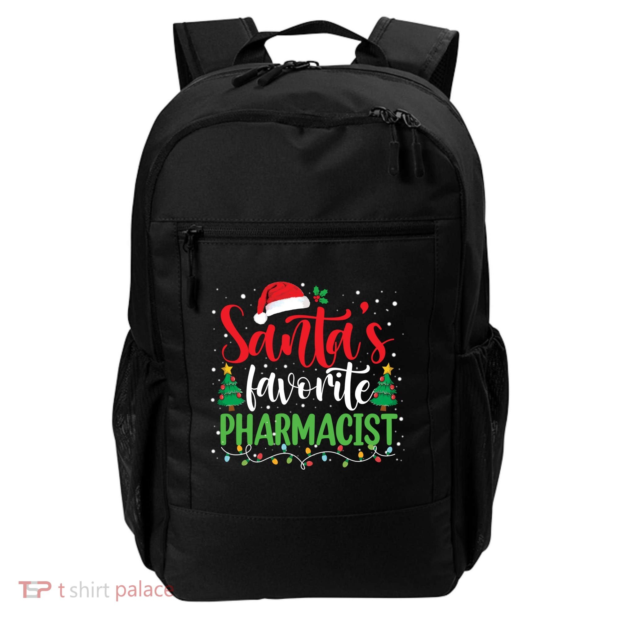 SantaS Favorite Pharmacist Christmas Nursing Santa Hat Gift Backpack