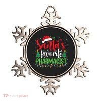 SantaS Favorite Pharmacist Christmas Nursing Santa Hat Gift Ornament thumb 0