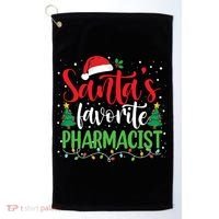 SantaS Favorite Pharmacist Christmas Nursing Santa Hat Gift Golf Towel thumb 0