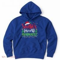 SantaS Favorite Pharmacist Christmas Nursing Santa Hat Gift Hoodie thumb 0