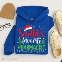SantaS Favorite Pharmacist Christmas Nursing Santa Hat Gift Hoodie thumb 4