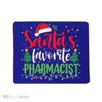 SantaS Favorite Pharmacist Christmas Nursing Santa Hat Gift Mousepad thumb 0