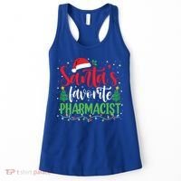 SantaS Favorite Pharmacist Christmas Nursing Santa Hat Gift Women's Tank Top thumb 0