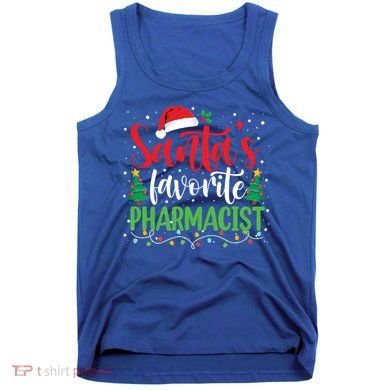 SantaS Favorite Pharmacist Christmas Nursing Santa Hat Gift Tank Top