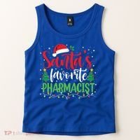 SantaS Favorite Pharmacist Christmas Nursing Santa Hat Gift Tank Top thumb 2