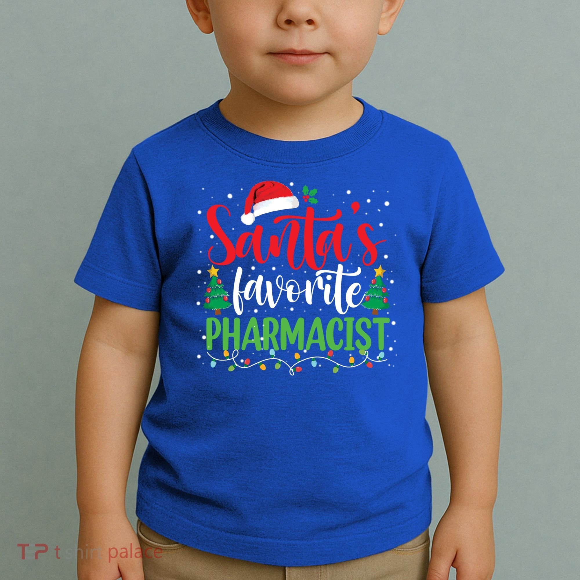 SantaS Favorite Pharmacist Christmas Nursing Santa Hat Gift Toddler T-Shirt