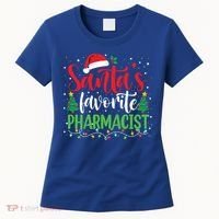 SantaS Favorite Pharmacist Christmas Nursing Santa Hat Gift Women's T-Shirt thumb 0