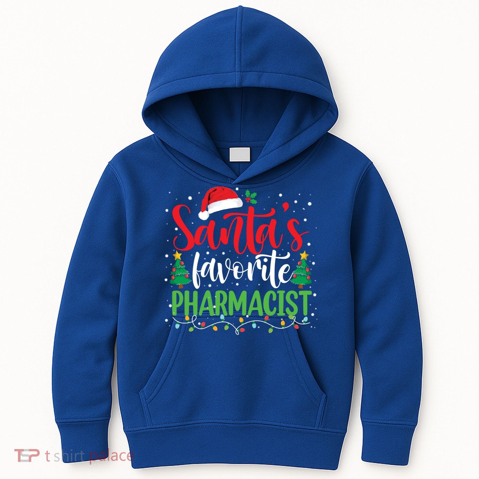 SantaS Favorite Pharmacist Christmas Nursing Santa Hat Gift Kids Hoodie