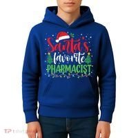 SantaS Favorite Pharmacist Christmas Nursing Santa Hat Gift Kids Hoodie thumb 4