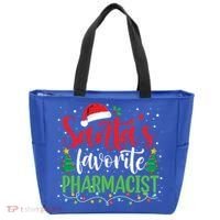SantaS Favorite Pharmacist Christmas Nursing Santa Hat Gift Tote Bag thumb 0