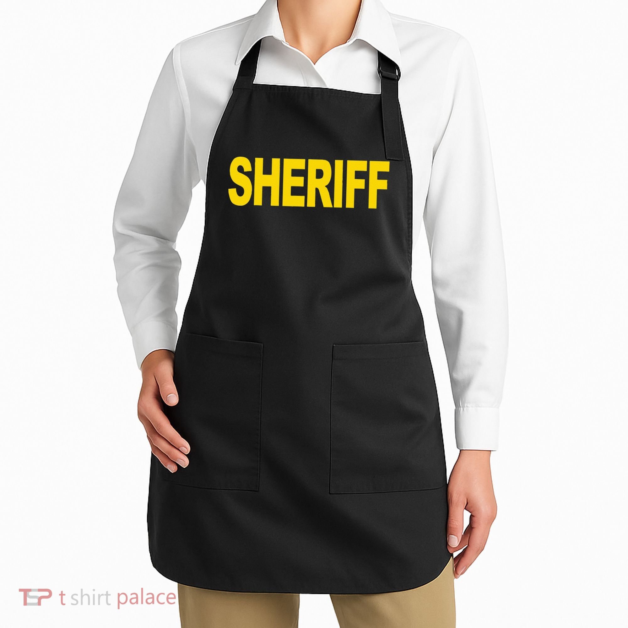 Sheriff Front Print Law Enforcement Clothing Apron