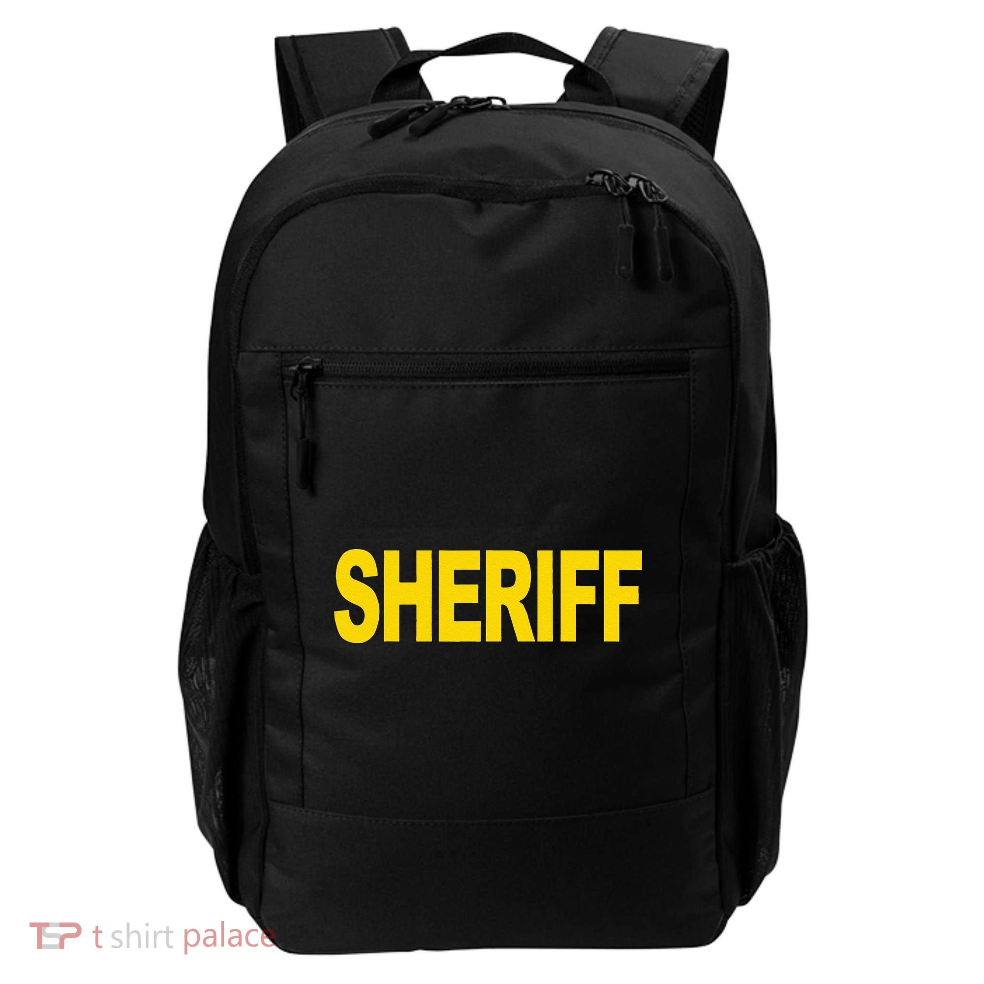 Sheriff Front Print Law Enforcement Clothing Backpack