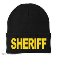 Sheriff Front Print Law Enforcement Clothing Beanie thumb 0