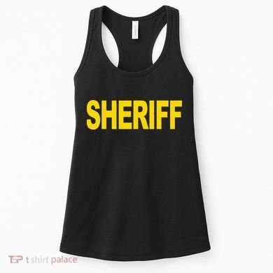Sheriff Front Print Law Enforcement Clothing Women's Tank Top