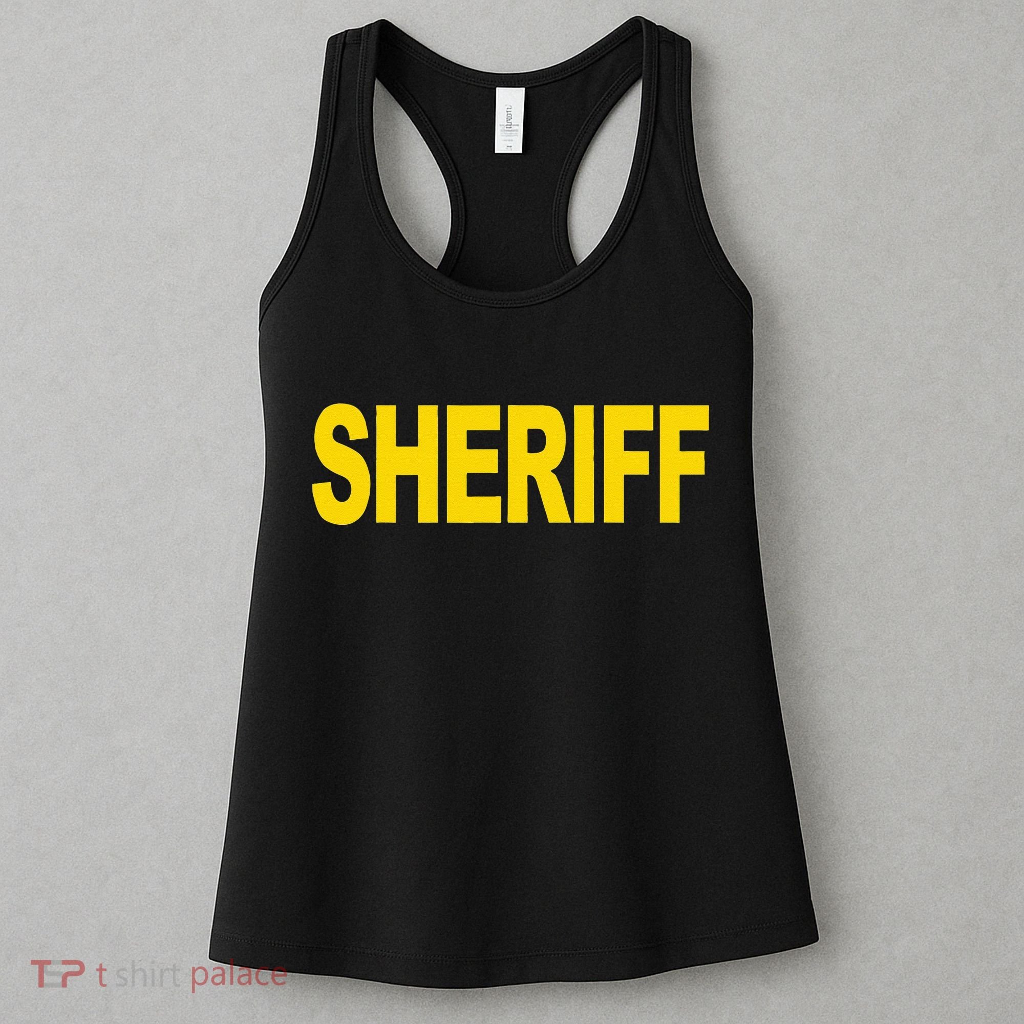 Sheriff Front Print Law Enforcement Clothing Women's Tank Top