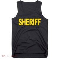 Sheriff Front Print Law Enforcement Clothing Tank Top thumb 0