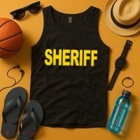 Sheriff Front Print Law Enforcement Clothing Tank Top thumb 4