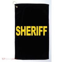 Sheriff Front Print Law Enforcement Clothing Golf Towel thumb 0