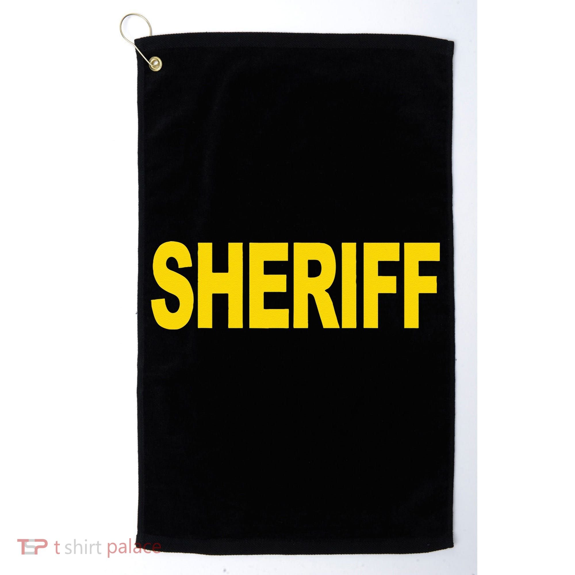 Sheriff Front Print Law Enforcement Clothing Golf Towel