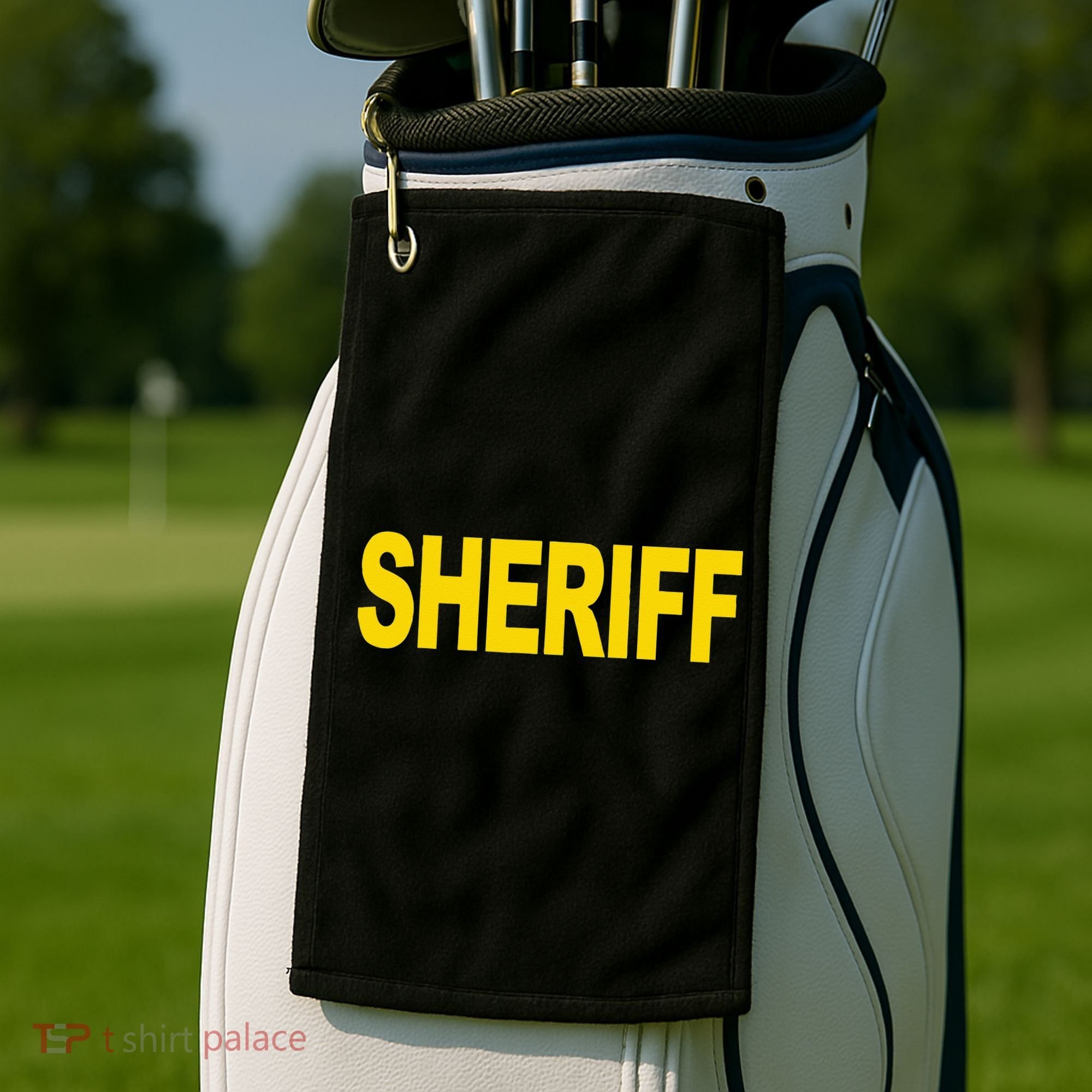 Sheriff Front Print Law Enforcement Clothing Golf Towel