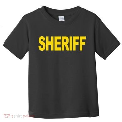Sheriff Front Print Law Enforcement Clothing Toddler T-Shirt
