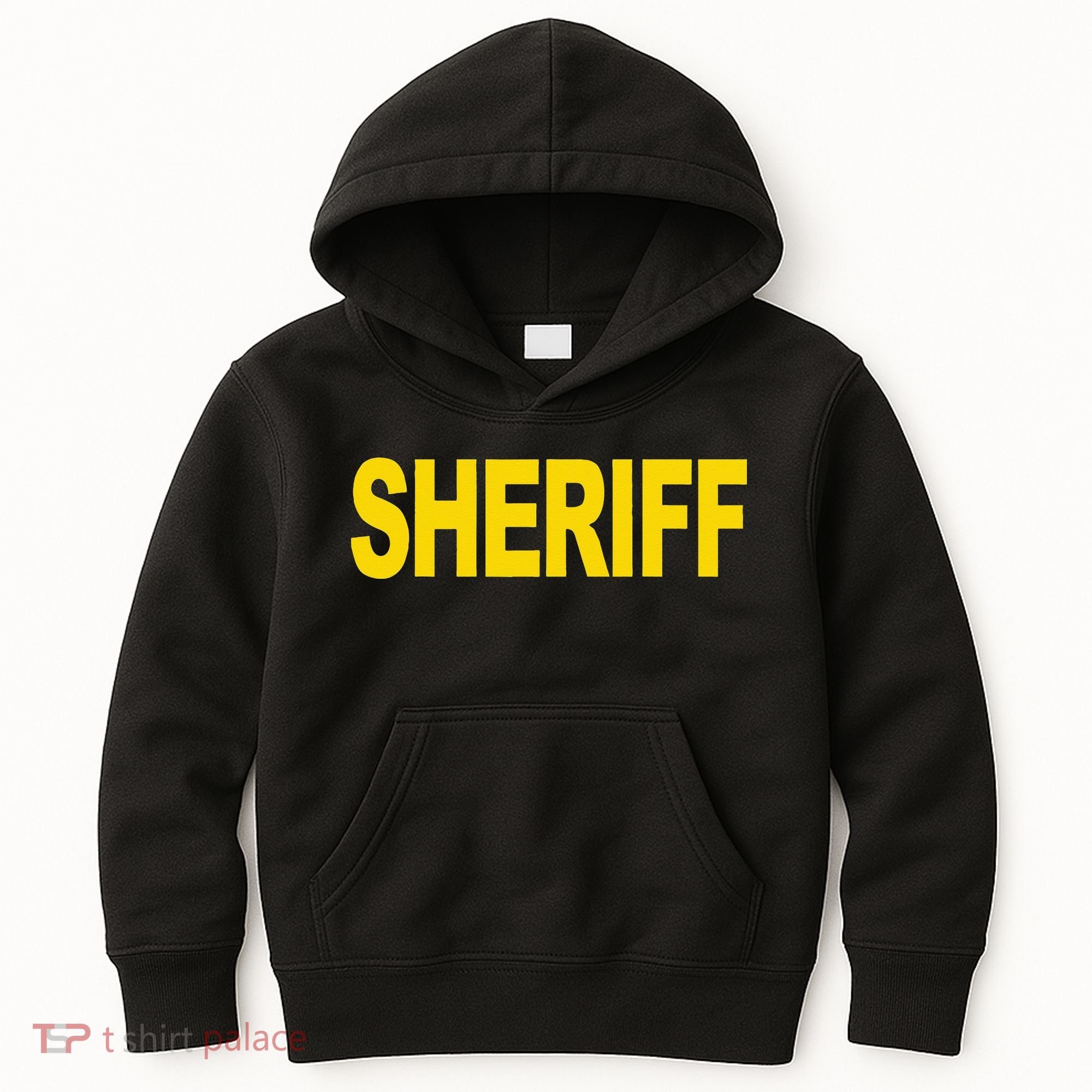 Sheriff Front Print Law Enforcement Clothing Kids Hoodie