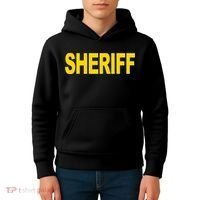 Sheriff Front Print Law Enforcement Clothing Kids Hoodie thumb 4