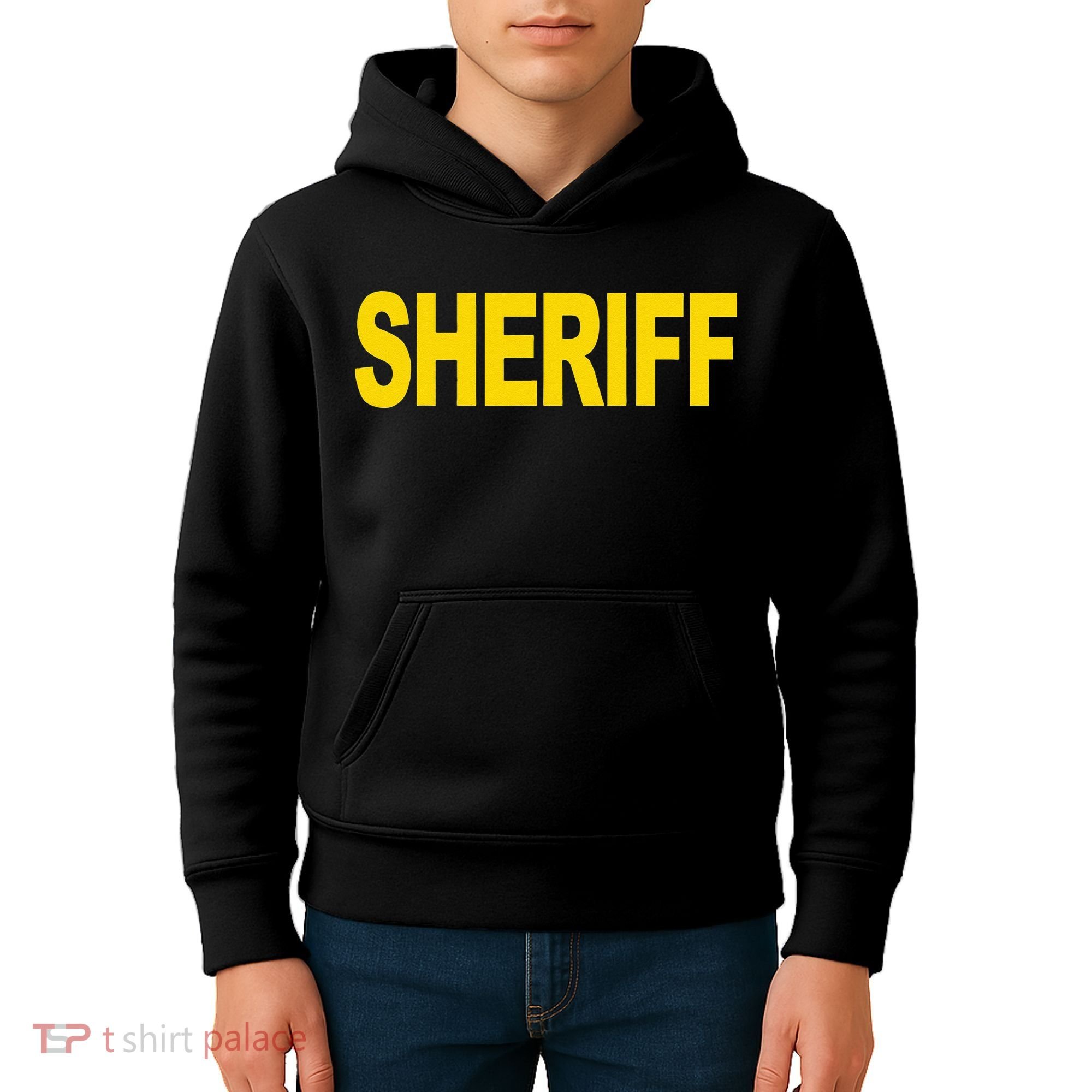 Sheriff Front Print Law Enforcement Clothing Kids Hoodie