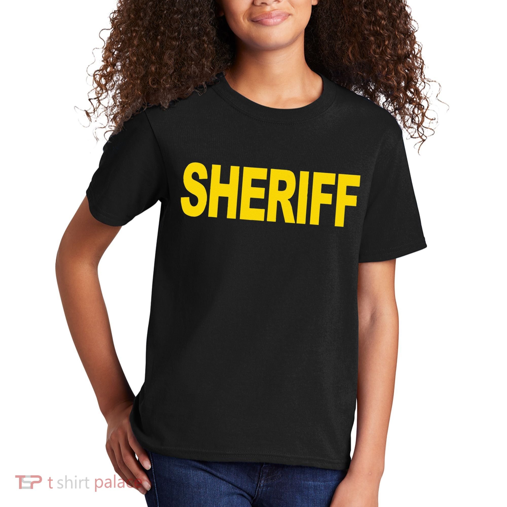 Sheriff Front Print Law Enforcement Clothing Kids T-Shirt