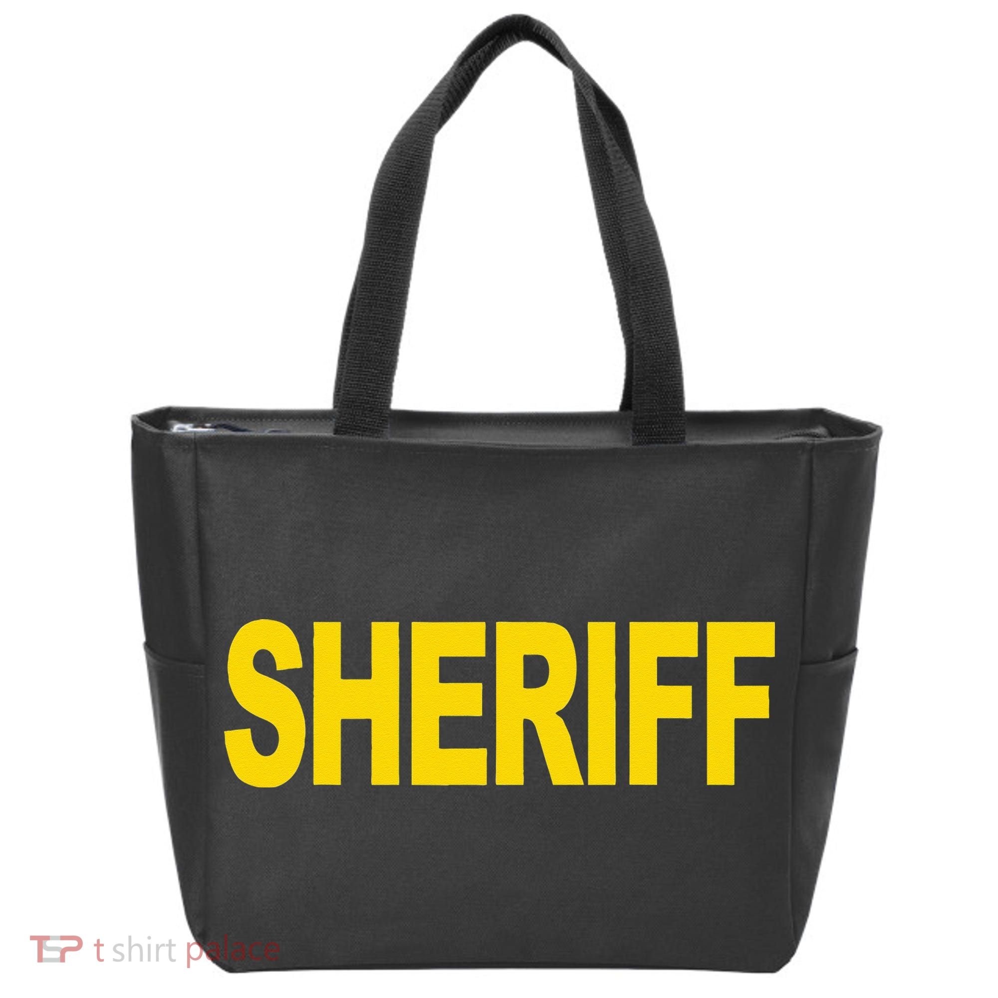 Sheriff Front Print Law Enforcement Clothing Tote Bag