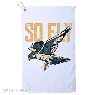 So Fly Peregrine Falcon Birding Ornithologists Golf Towel