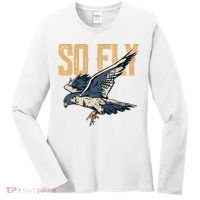 So Fly Peregrine Falcon Birding Ornithologists Women's Long Sleeve Shirt thumb 0