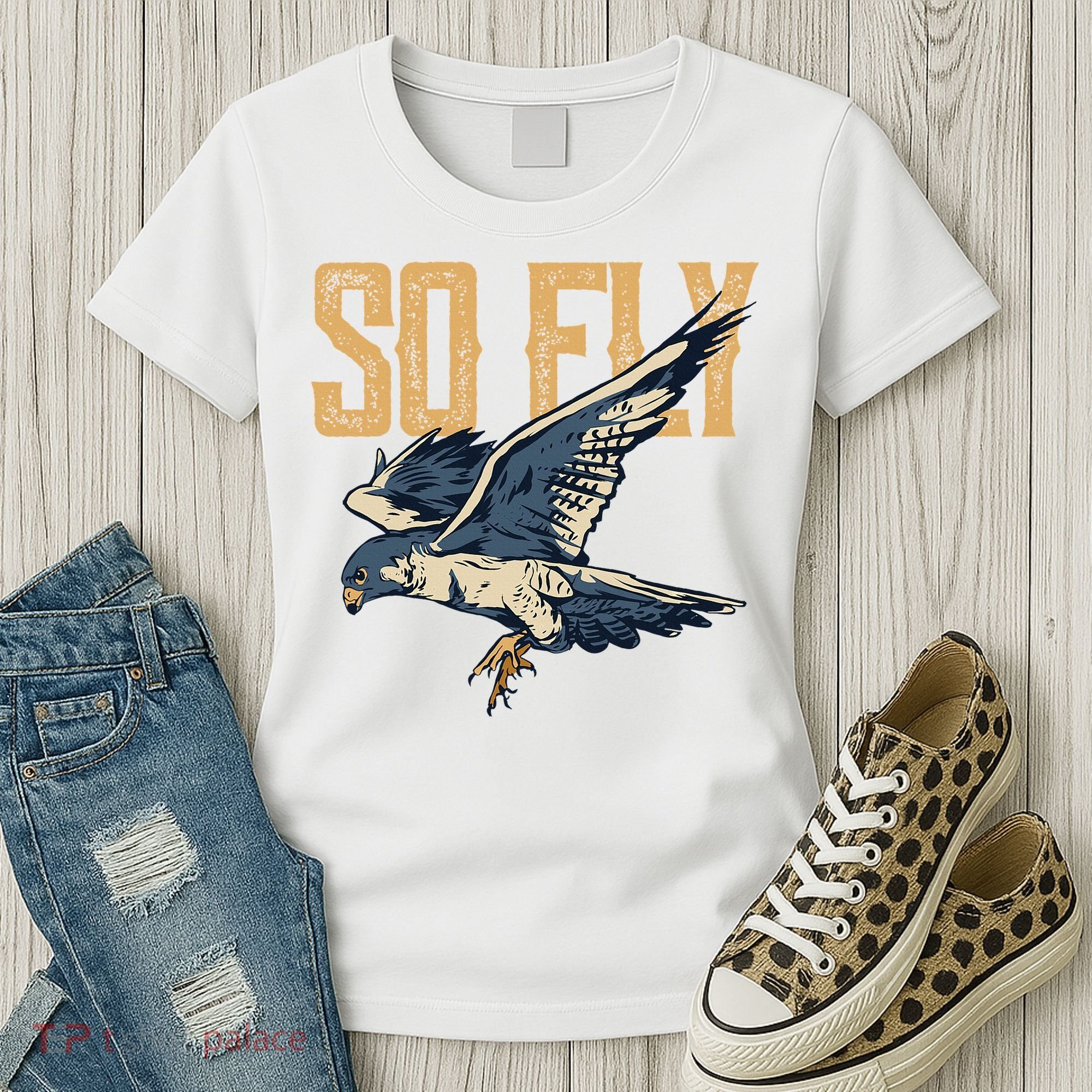 So Fly Peregrine Falcon Birding Ornithologists Women's T-Shirt