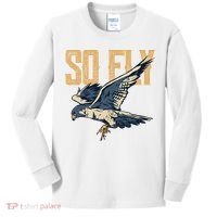 So Fly Peregrine Falcon Birding Ornithologists Kids Long Sleeve Shirt thumb 0
