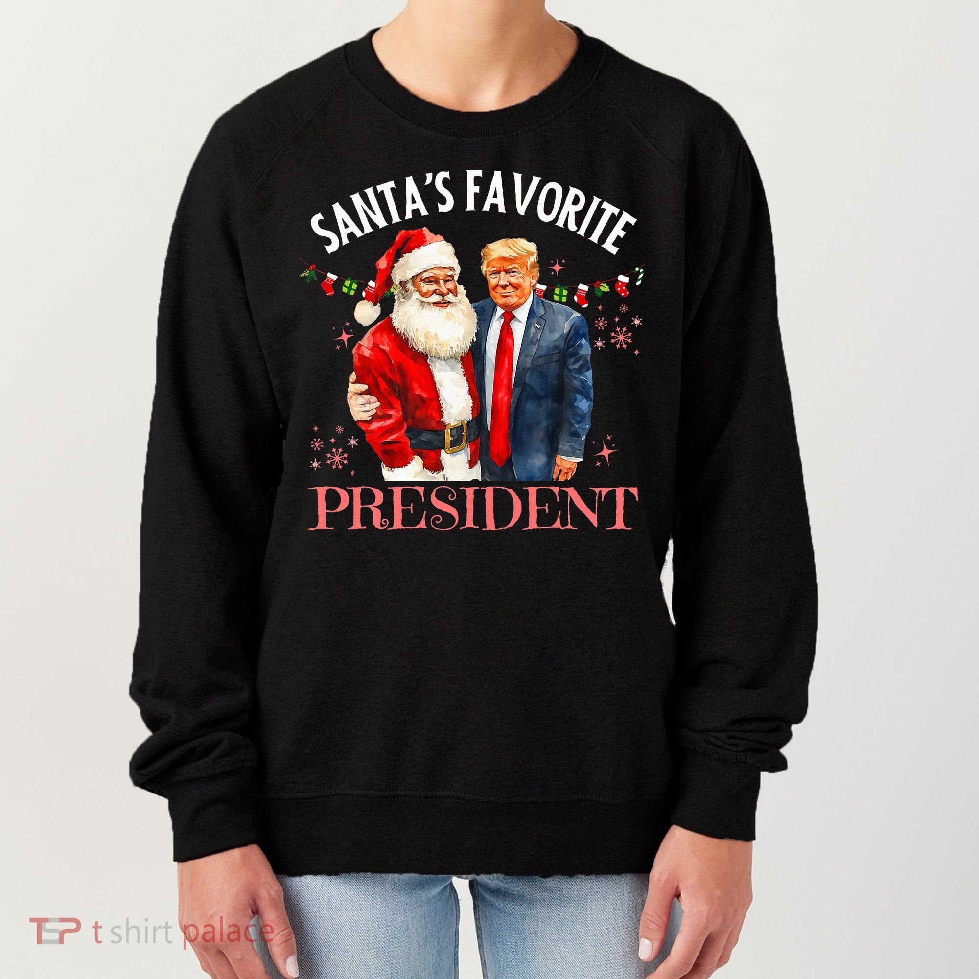 SantaS Favorite President Christmas Trump 47th President Women's Sweatshirt
