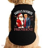 SantaS Favorite President Christmas Trump 47th President Doggie Tank thumb 0