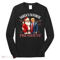 SantaS Favorite President Christmas Trump 47th President Long Sleeve Shirt thumb 0