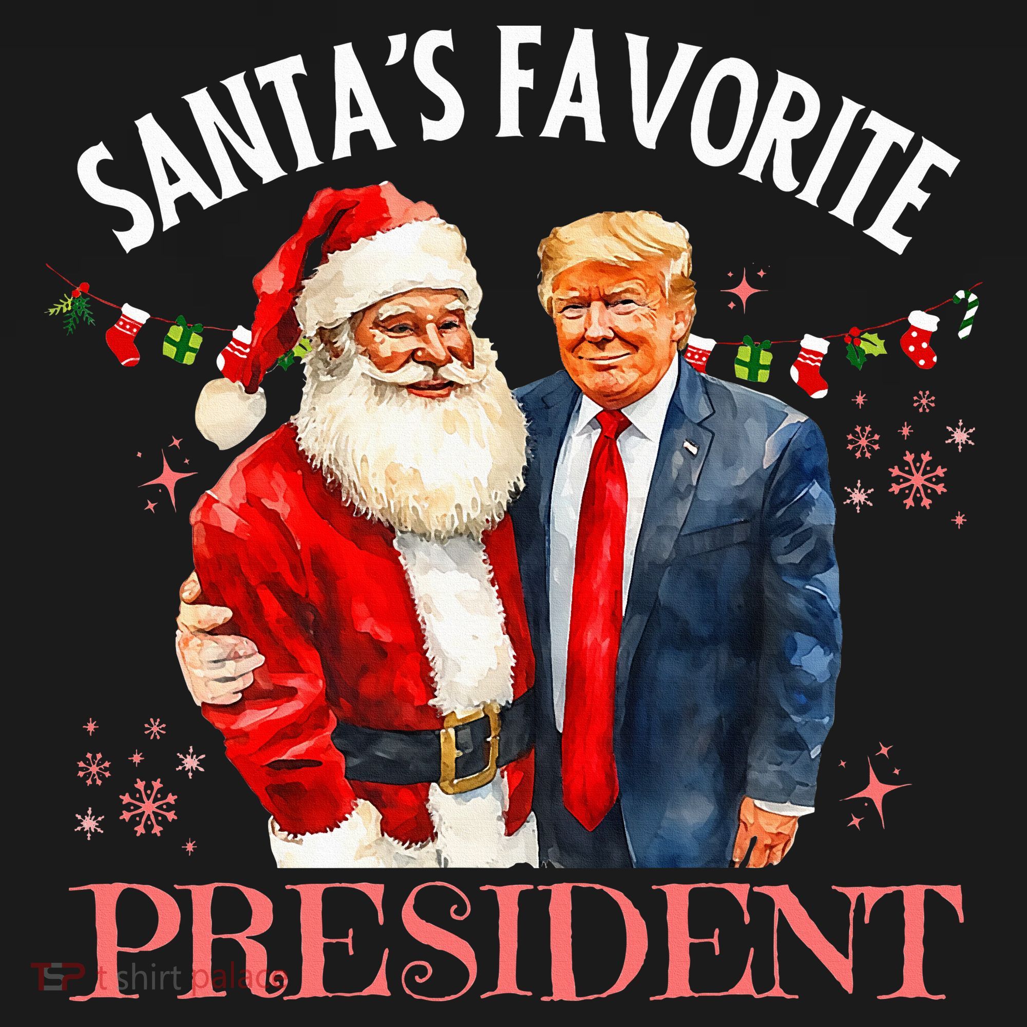 SantaS Favorite President Christmas Trump 47th President Mousepad