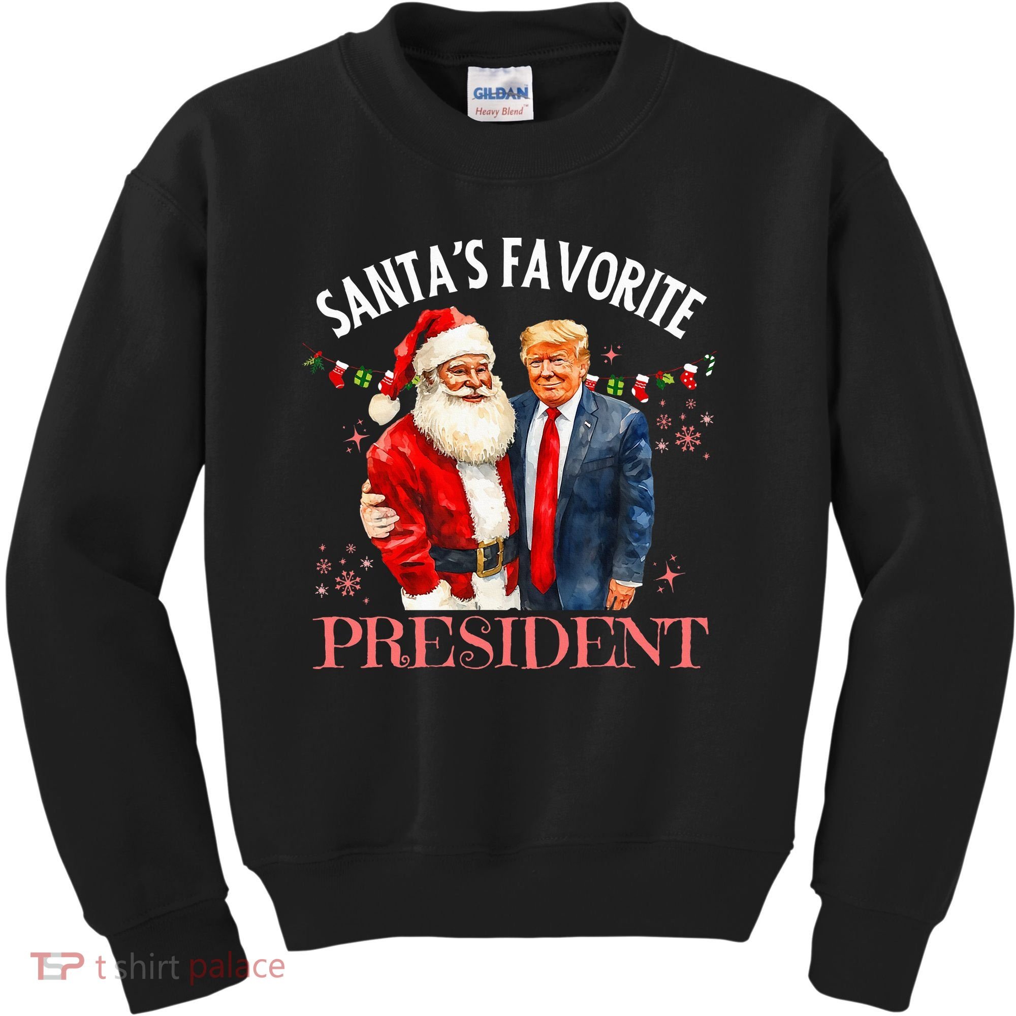SantaS Favorite President Christmas Trump 47th President Kids Sweatshirt
