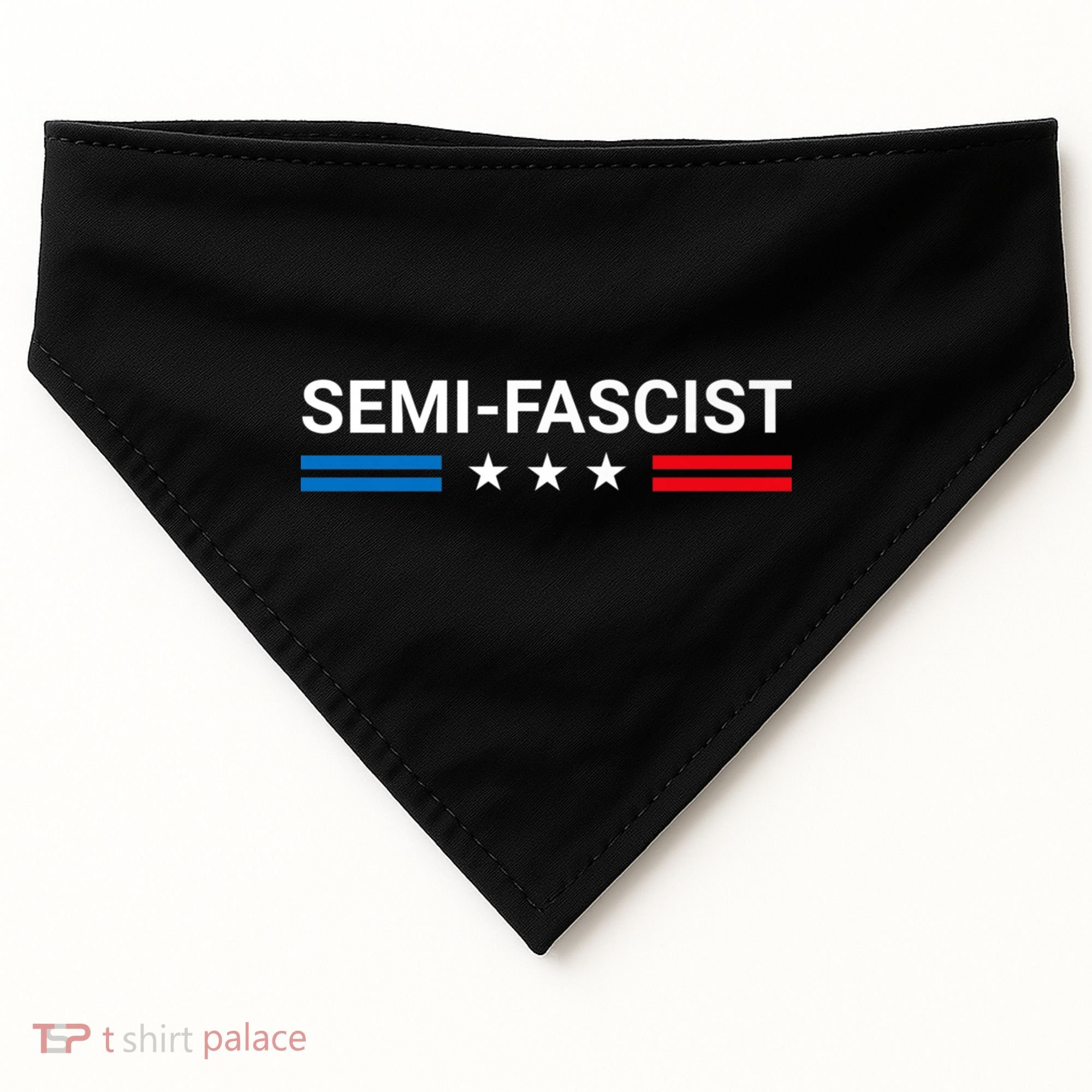 Semi Fascist Funny Political Humor Biden Quotes USA-Made Doggie Bandana