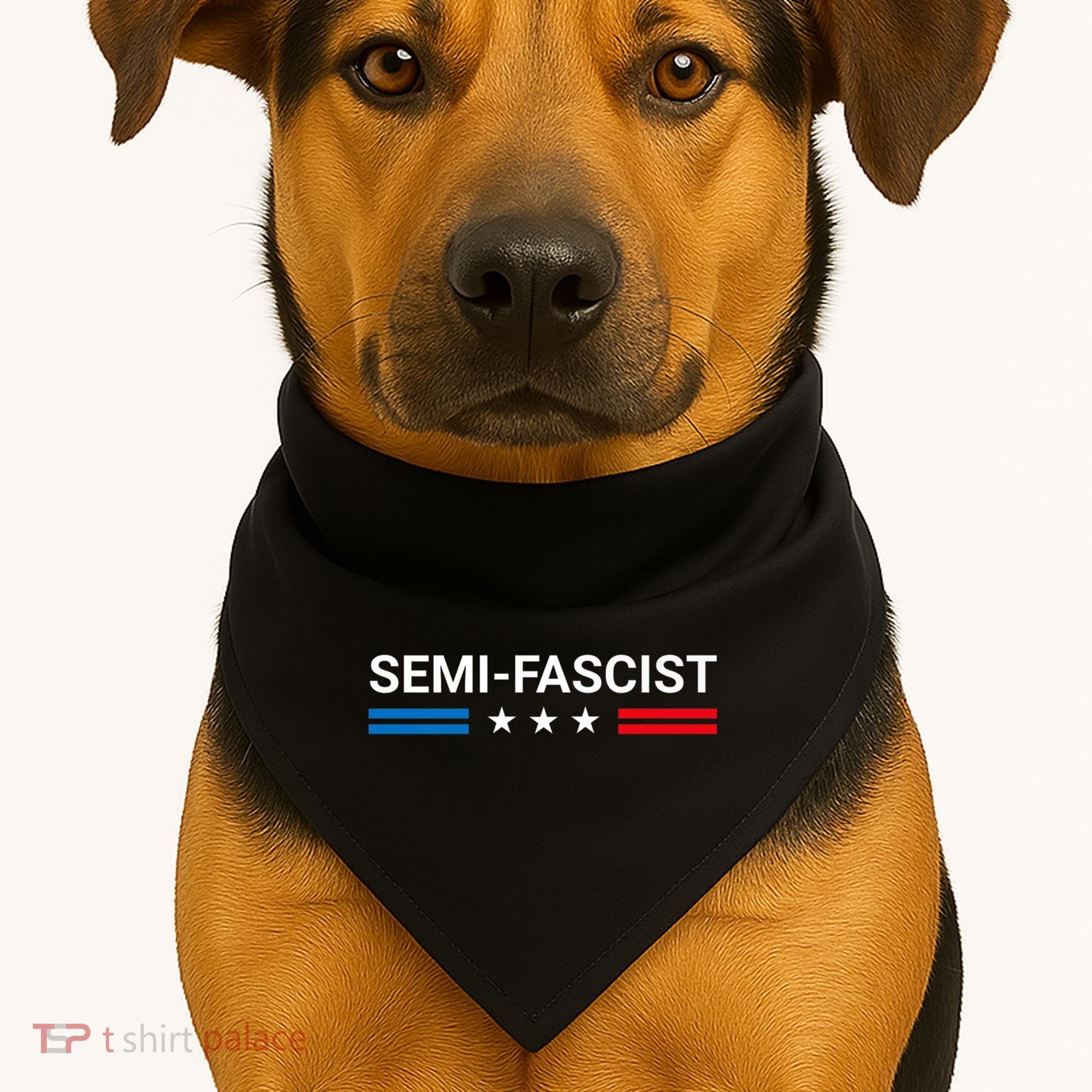 Semi Fascist Funny Political Humor Biden Quotes USA-Made Doggie Bandana