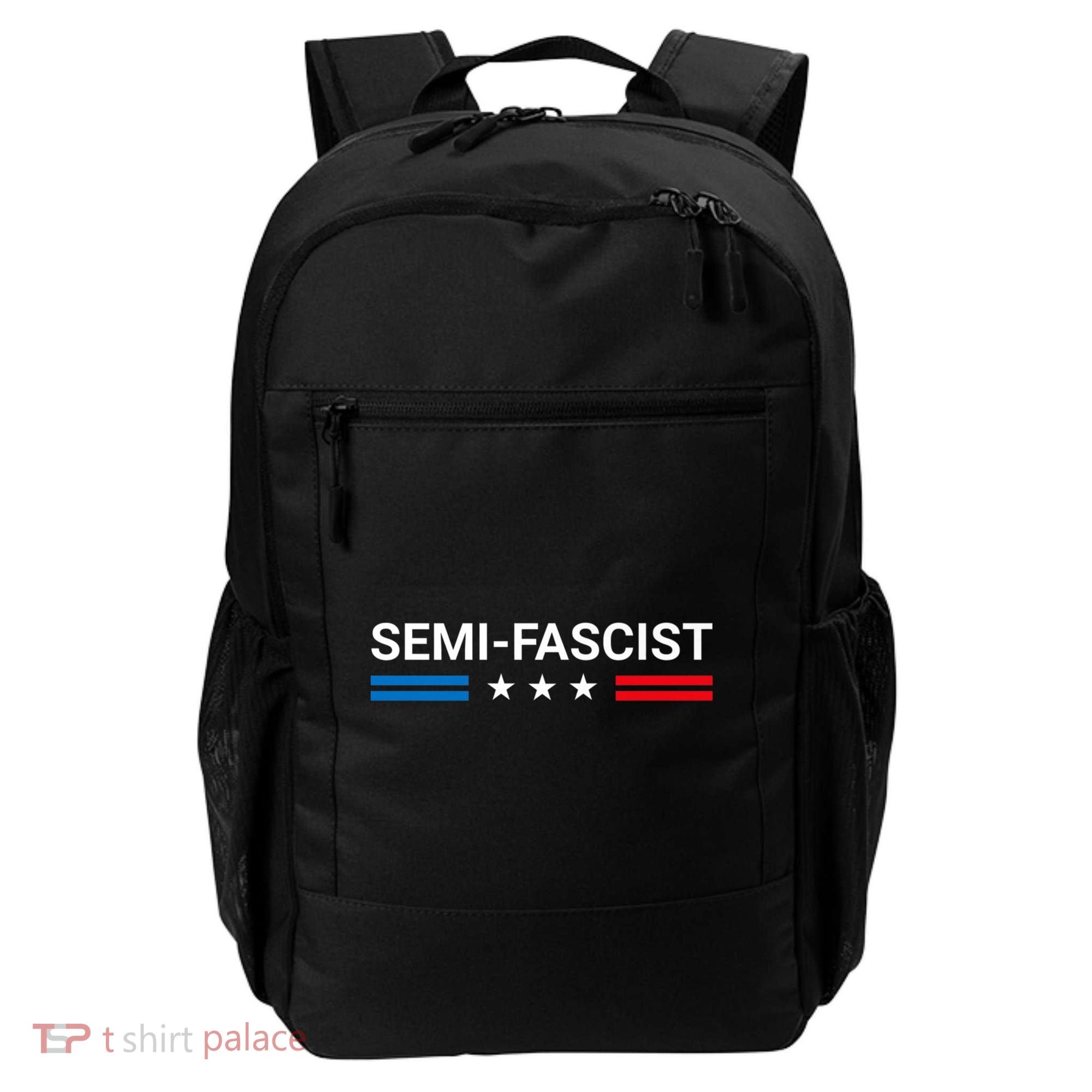 Semi Fascist Funny Political Humor Biden Quotes Backpack