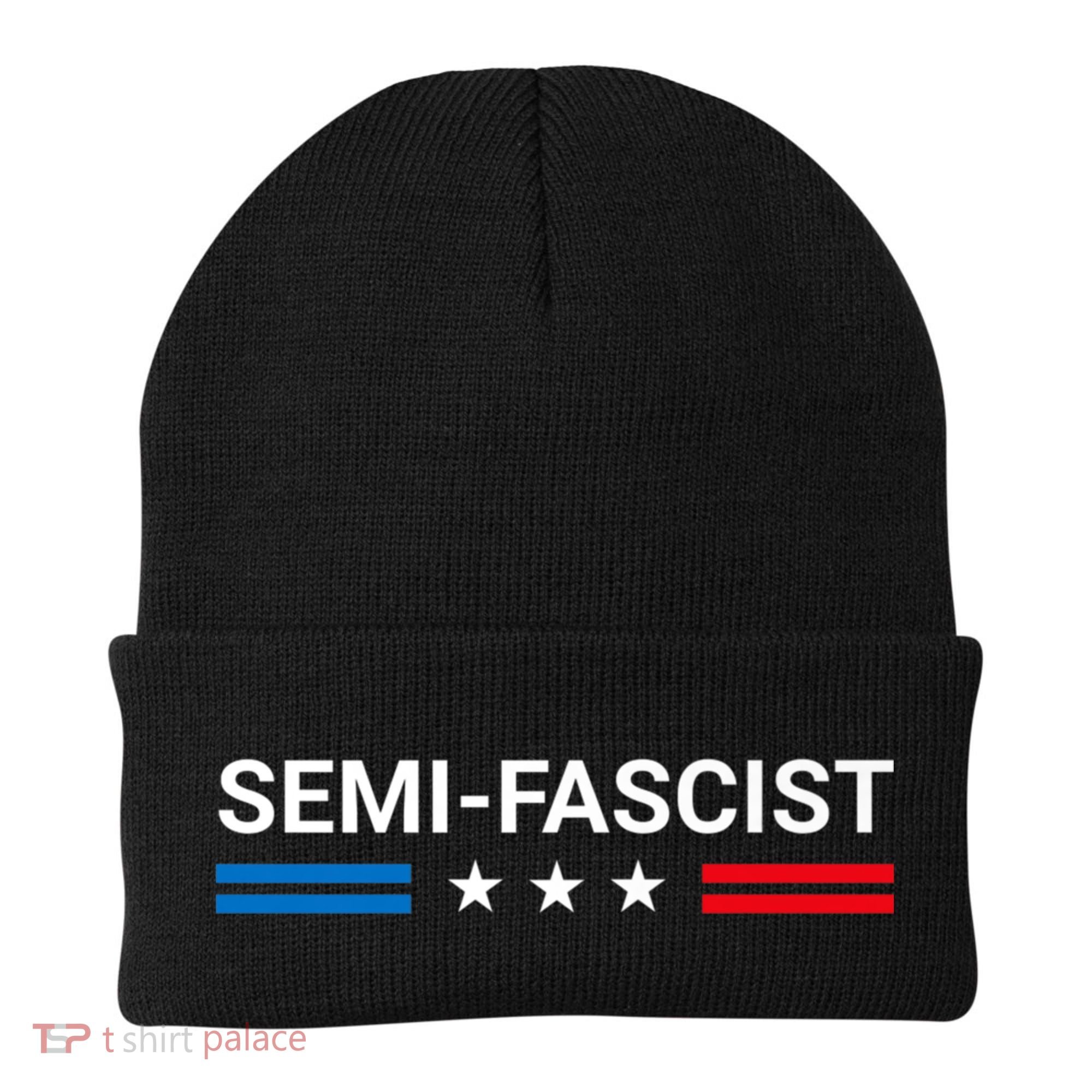 Semi Fascist Funny Political Humor Biden Quotes Beanie