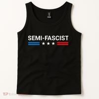 Semi Fascist Funny Political Humor Biden Quotes Tank Top thumb 2
