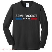 Semi Fascist Funny Political Humor Biden Quotes Kids Long Sleeve Shirt thumb 0