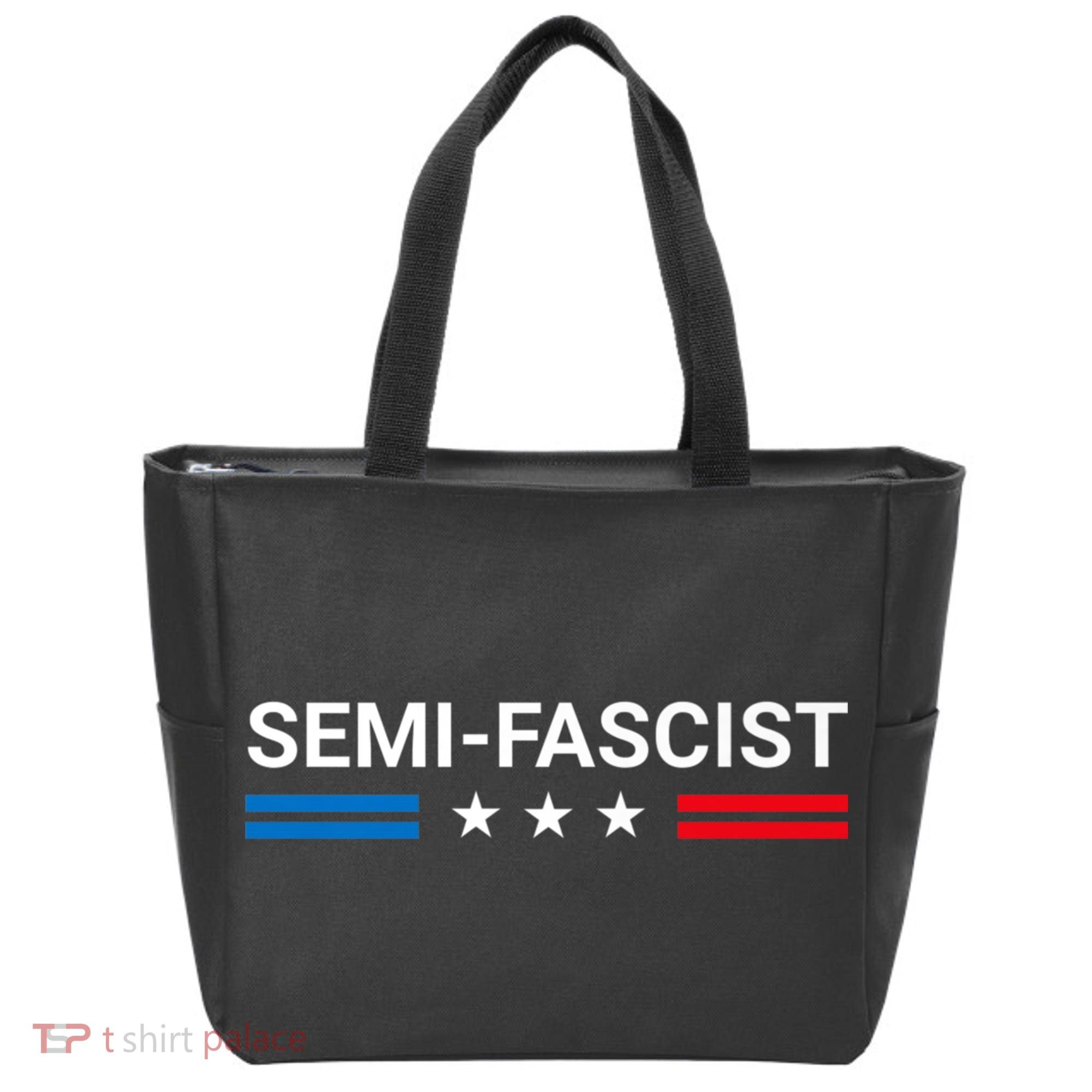 Semi Fascist Funny Political Humor Biden Quotes Tote Bag
